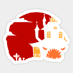 Hallowen house Sticker